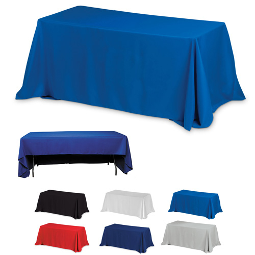 "Preakness" Eight 3-Sided Economy Table Covers & Table Throws -Blanks / Fits 8 ft Table